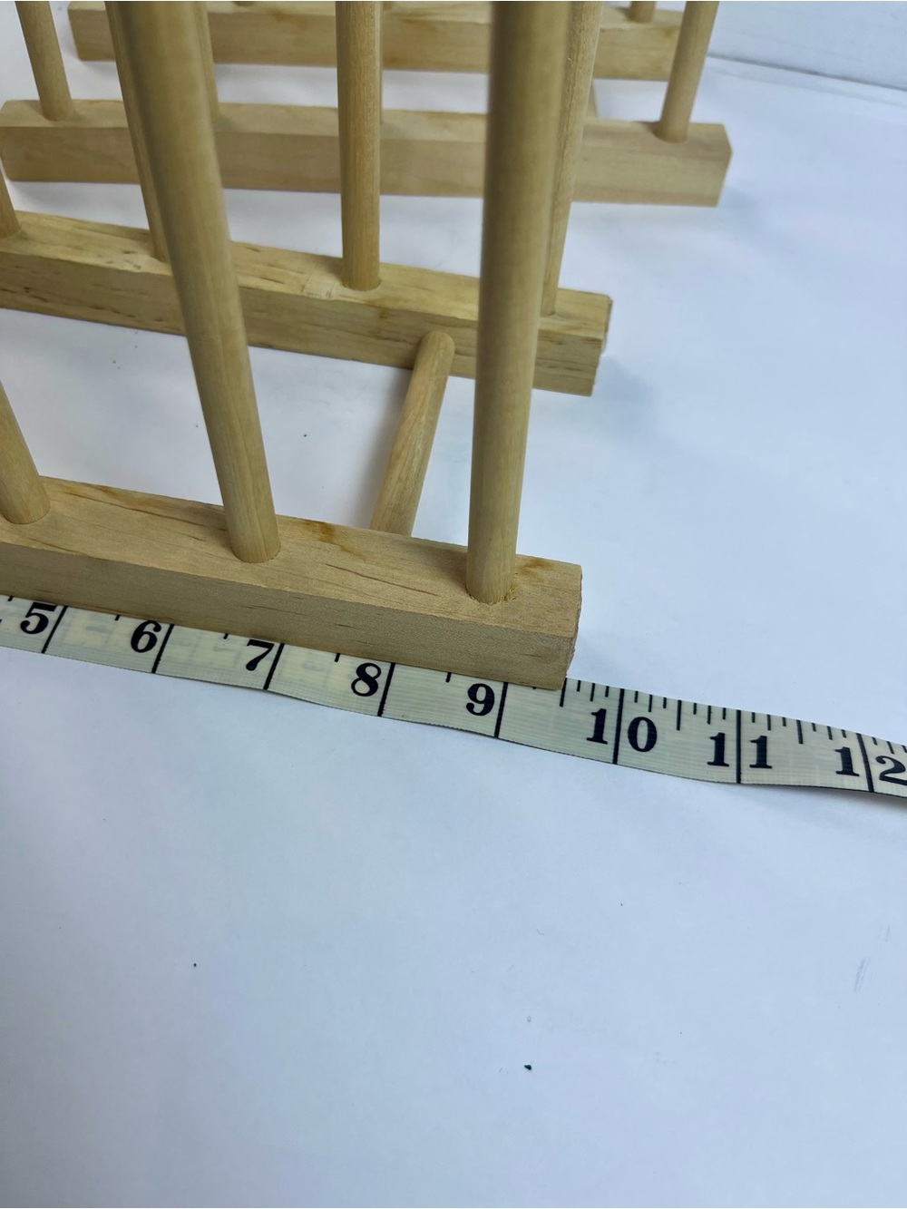 Wooden Peg Dish Rack - Natural Light Wood set of 2 - Picture 6 of 7